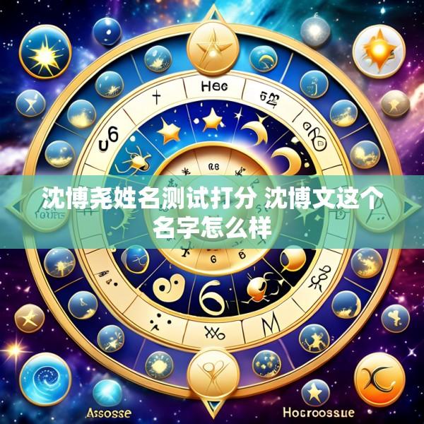 沈博尧姓名测试打分 沈博文这个名字怎么样