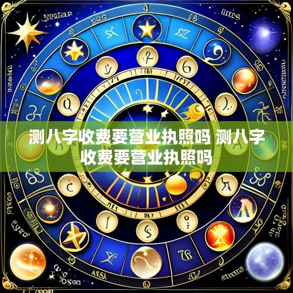 测八字收费要营业执照吗 测八字收费要营业执照吗