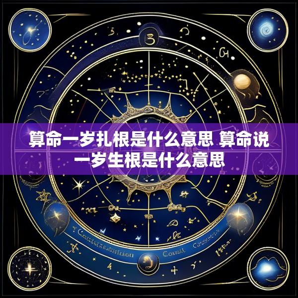 算命一岁扎根是什么意思 算命说一岁生根是什么意思