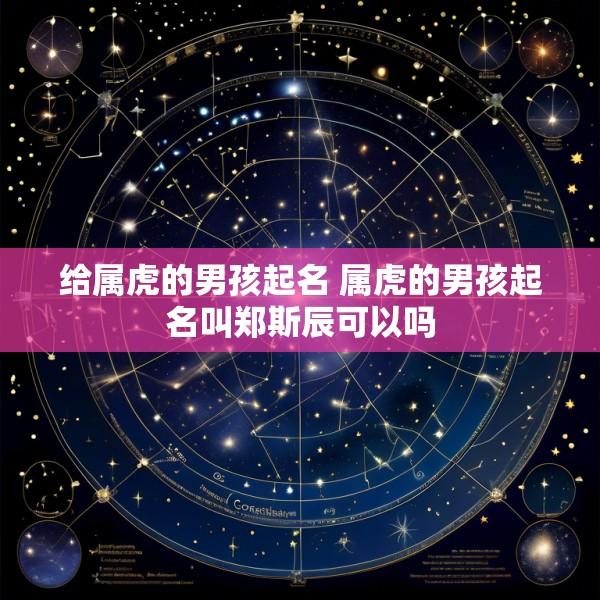 给属虎的男孩起名 属虎的男孩起名叫郑斯辰可以吗
