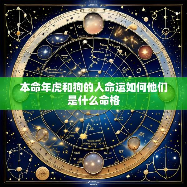 本命年虎和狗的人命运如何他们是什么命格