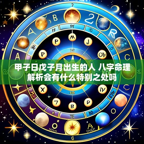 甲子日戊子月出生的人 八字命理解析会有什么特别之处吗