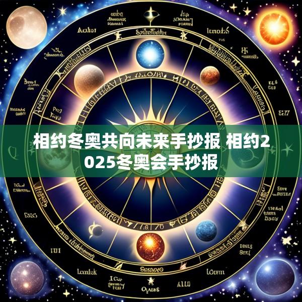 相约冬奥共向未来手抄报 相约2025冬奥会手抄报