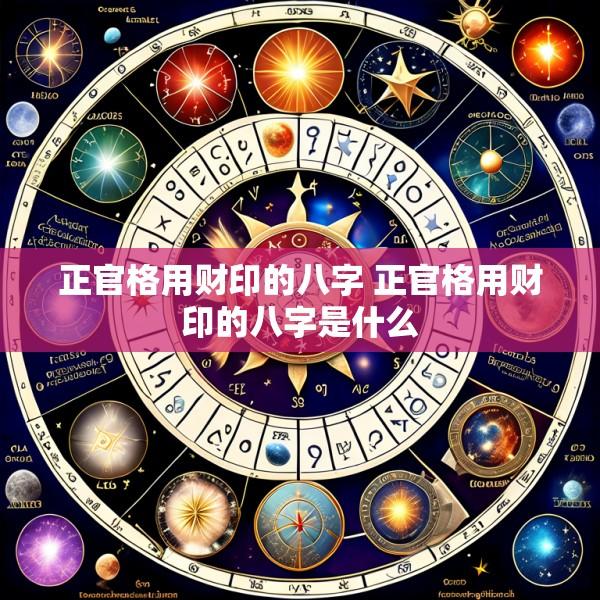 正官格用财印的八字 正官格用财印的八字是什么