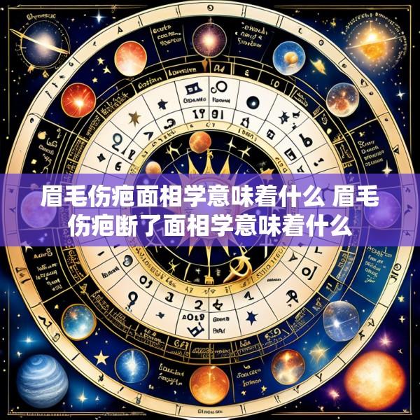 眉毛伤疤面相学意味着什么 眉毛伤疤断了面相学意味着什么