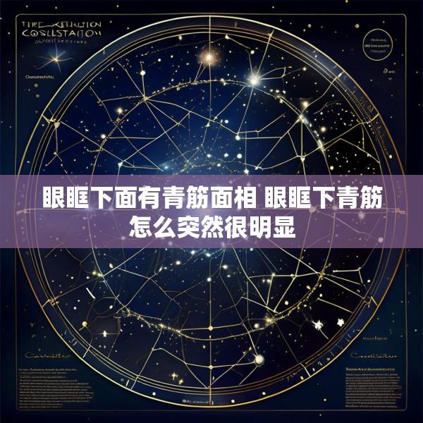 眼眶下面有青筋面相 眼眶下青筋怎么突然很明显