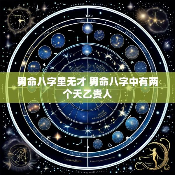 男命八字里无才 男命八字中有两个天乙贵人