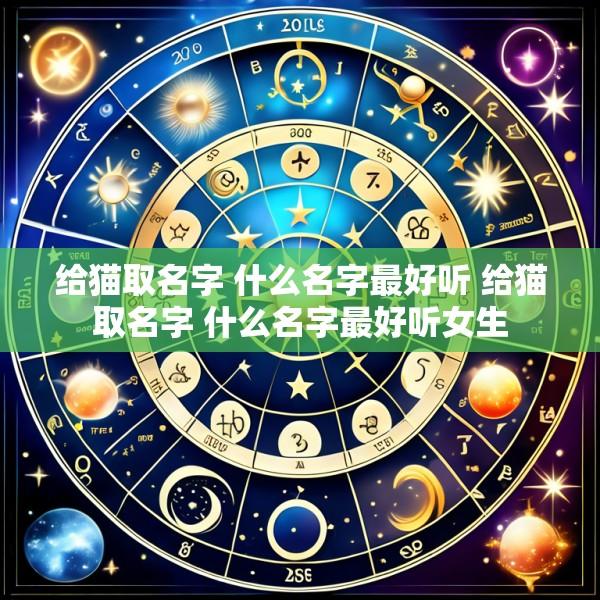 给猫取名字 什么名字最好听 给猫取名字 什么名字最好听女生