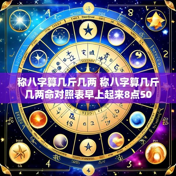 称八字算几斤几两 称八字算几斤几两命对照表早上起来8点50