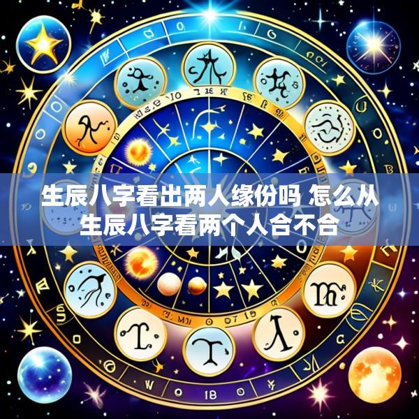 生辰八字看出两人缘份吗 怎么从生辰八字看两个人合不合