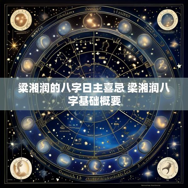 粱湘润的八字日主喜忌 梁湘润八字基础概要