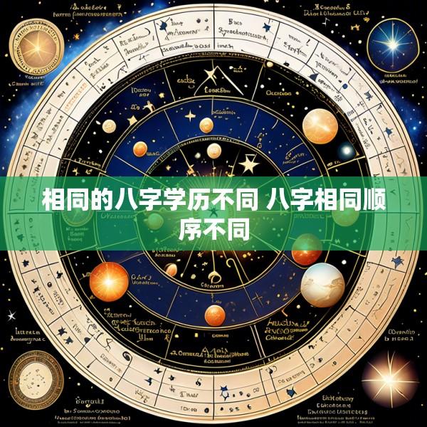 相同的八字学历不同 八字相同顺序不同
