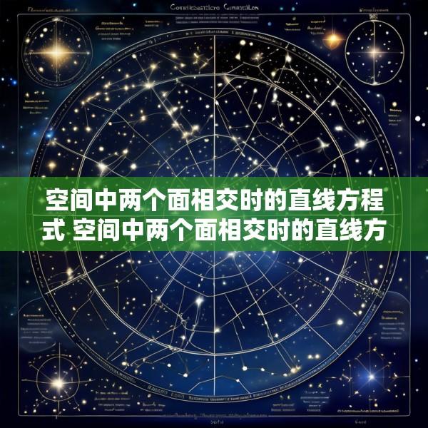 空间中两个面相交时的直线方程式 空间中两个面相交时的直线方程式怎么求