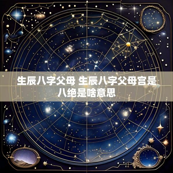 生辰八字父母 生辰八字父母宫是八绝是啥意思
