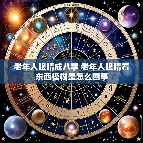 老年人眼睛成八字 老年人眼睛看东西模糊是怎么回事