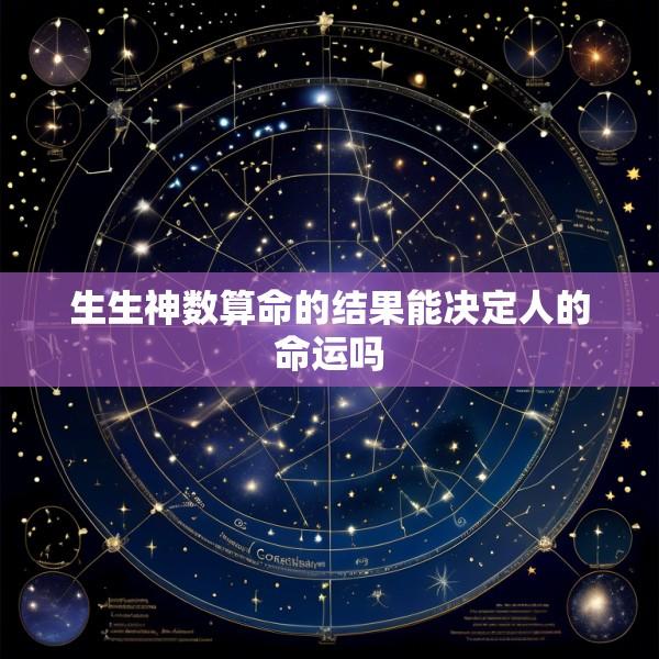 生生神数算命的结果能决定人的命运吗