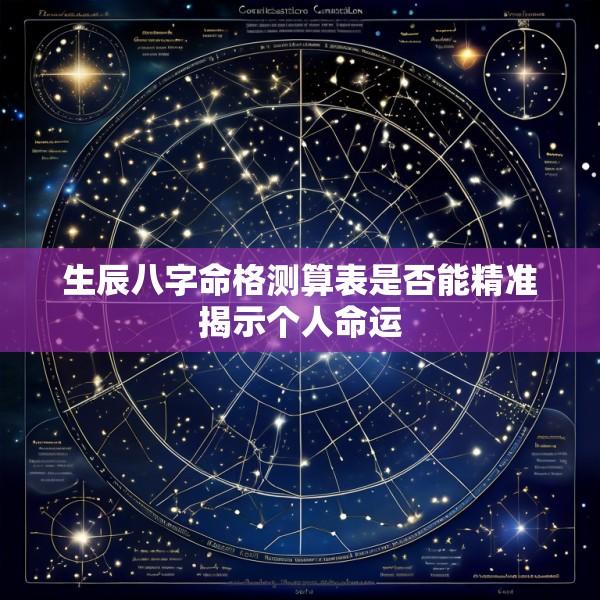 生辰八字命格测算表是否能精准揭示个人命运