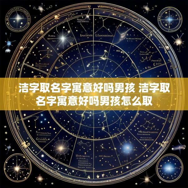 洁字取名字寓意好吗男孩 洁字取名字寓意好吗男孩怎么取