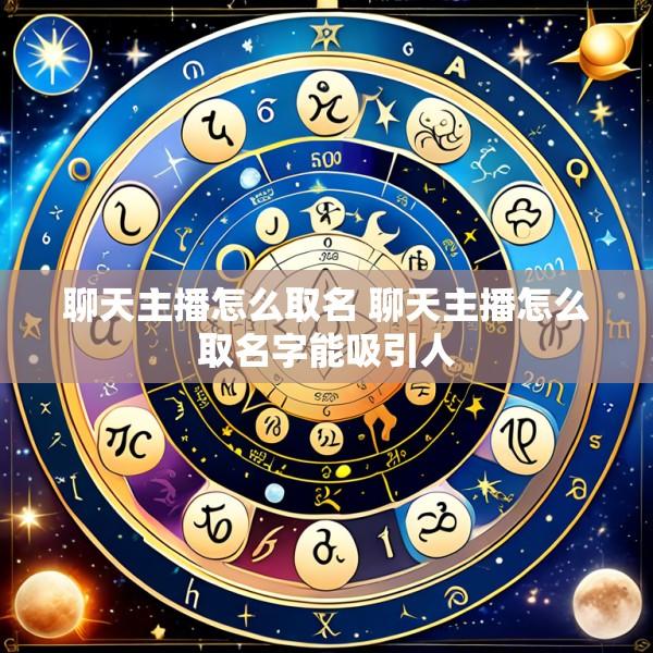 聊天主播怎么取名 聊天主播怎么取名字能吸引人
