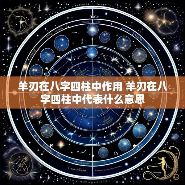 羊刃在八字四柱中作用 羊刃在八字四柱中代表什么意思