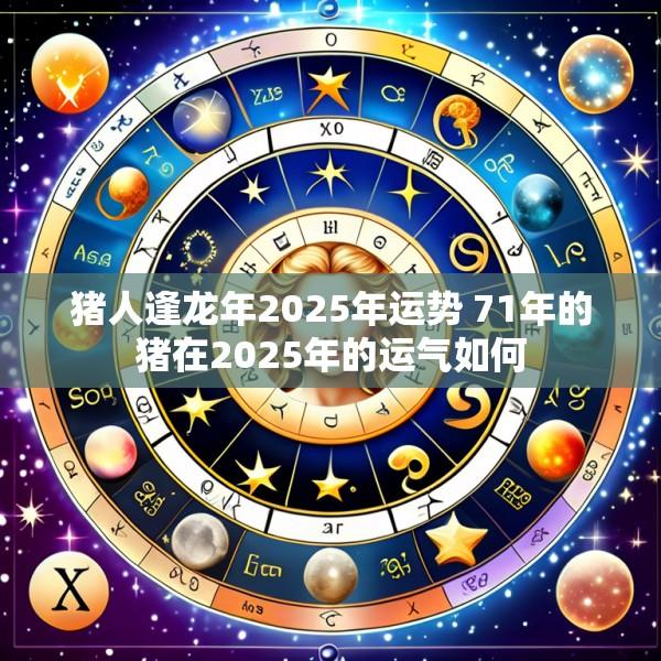 猪人逢龙年2025年运势 71年的猪在2025年的运气如何
