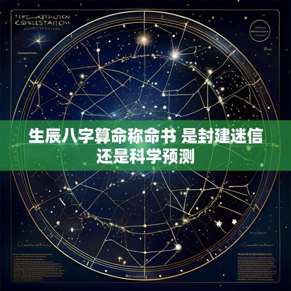生辰八字算命称命书 是封建迷信还是科学预测