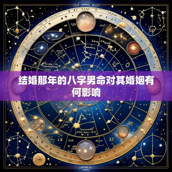 结婚那年的八字男命对其婚姻有何影响