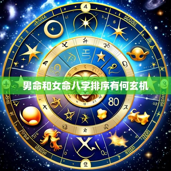 男命和女命八字排序有何玄机