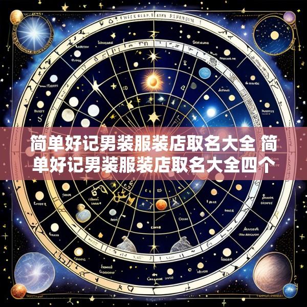 简单好记男装服装店取名大全 简单好记男装服装店取名大全四个字