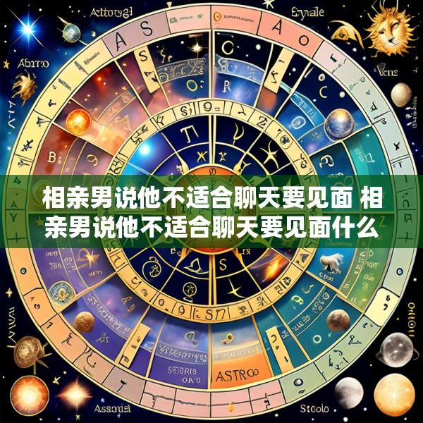 相亲男说他不适合聊天要见面 相亲男说他不适合聊天要见面什么意思