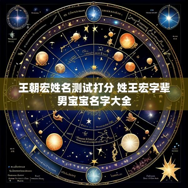 王朝宏姓名测试打分 姓王宏字辈男宝宝名字大全