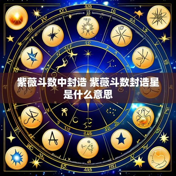 紫薇斗数中封诰 紫薇斗数封诰星是什么意思