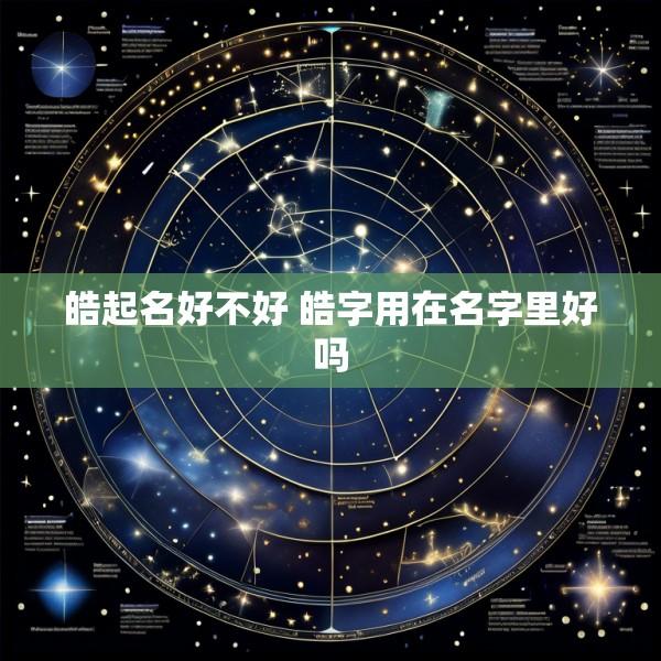皓起名好不好 皓字用在名字里好吗