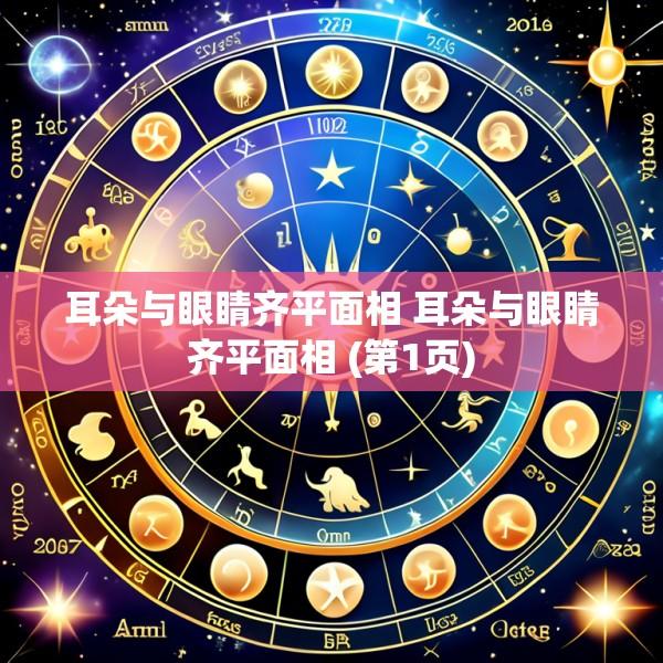 耳朵与眼睛齐平面相 耳朵与眼睛齐平面相 (第1页)