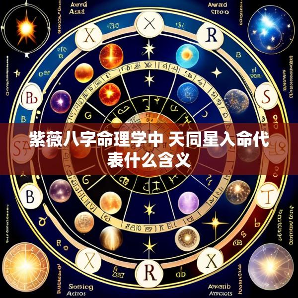 紫薇八字命理学中 天同星入命代表什么含义