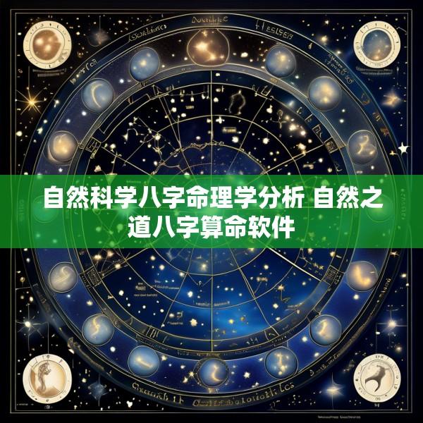 自然科学八字命理学分析 自然之道八字算命软件