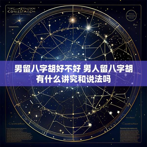 男留八字胡好不好 男人留八字胡有什么讲究和说法吗