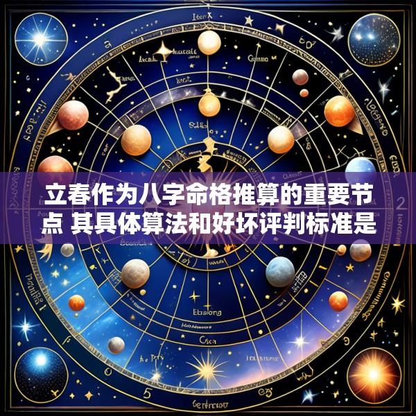 立春作为八字命格推算的重要节点 其具体算法和好坏评判标准是怎样的呢