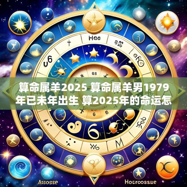 算命属羊2025 算命属羊男1979年已未年出生 算2025年的命运怎么样