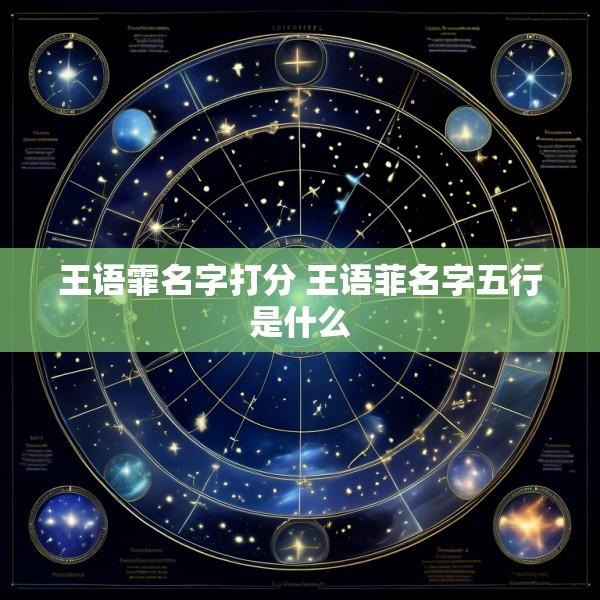 王语霏名字打分 王语菲名字五行是什么