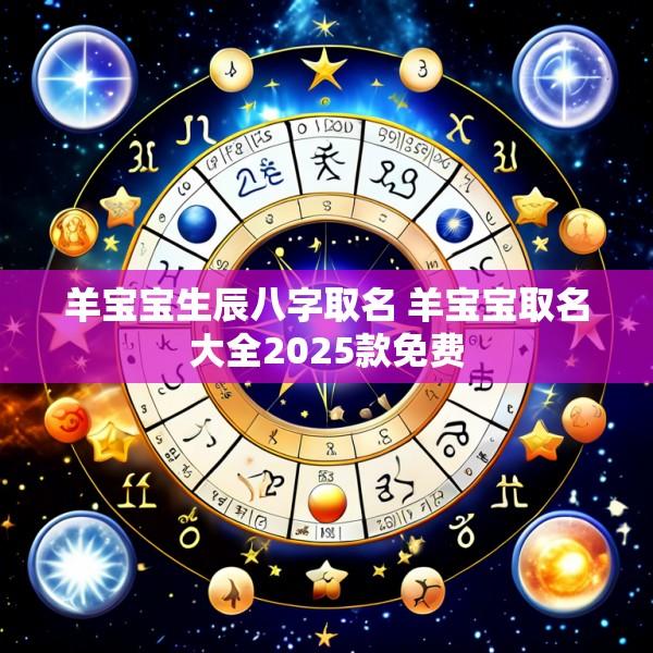 羊宝宝生辰八字取名 羊宝宝取名大全2025款免费