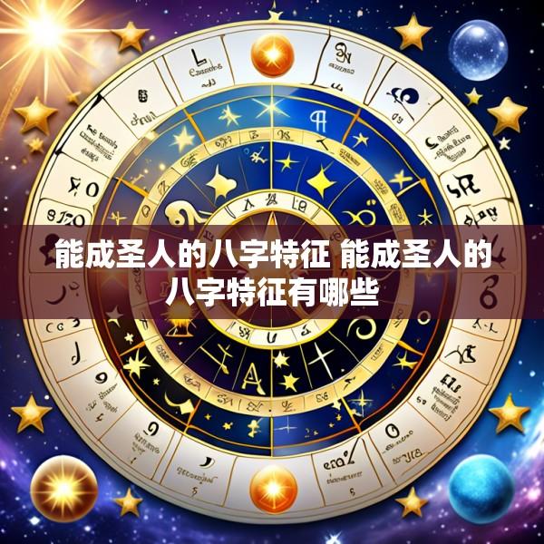 能成圣人的八字特征 能成圣人的八字特征有哪些