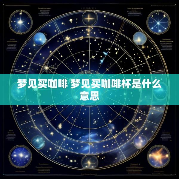 梦见买咖啡 梦见买咖啡杯是什么意思