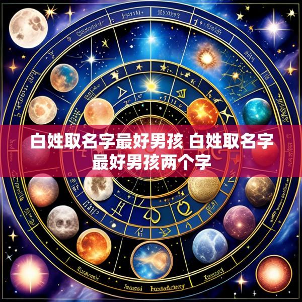 白姓取名字最好男孩 白姓取名字最好男孩两个字