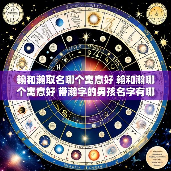翰和瀚取名哪个寓意好 翰和瀚哪个寓意好 带瀚字的男孩名字有哪些