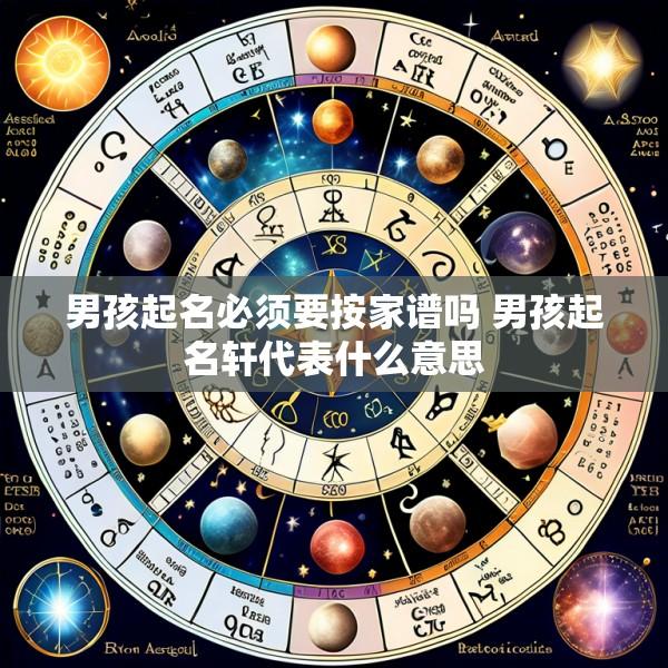男孩起名必须要按家谱吗 男孩起名轩代表什么意思