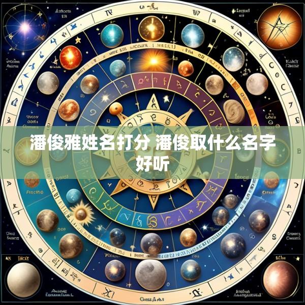 潘俊雅姓名打分 潘俊取什么名字好听