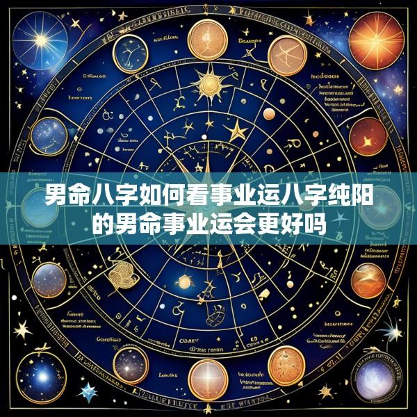 男命八字如何看事业运八字纯阳的男命事业运会更好吗