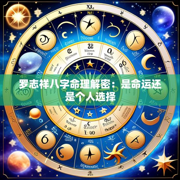 罗志祥八字命理解密：是命运还是个人选择