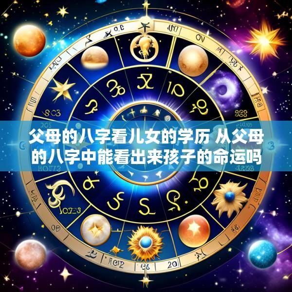 父母的八字看儿女的学历 从父母的八字中能看出来孩子的命运吗